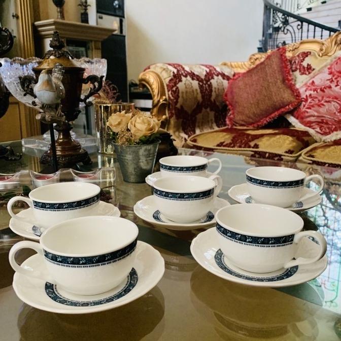 Tea set / cangkir / Saint James / 6 cangkir / 6 saucer / cantik /