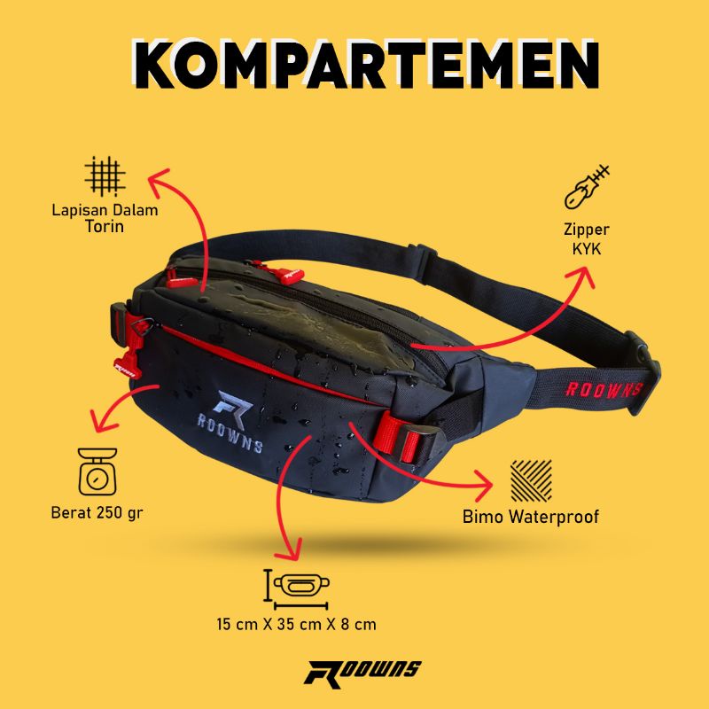 Sepatu Gunung Pria Wanita Hiking Casual Mendaki Adventure Touring Outdoor Roowns Free Waistbag Xtrail