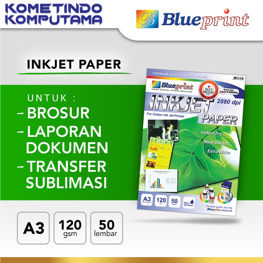 BP-IPAA3120 Kertas Inkjet Paper A3 BLUEPRINT 120 gsm