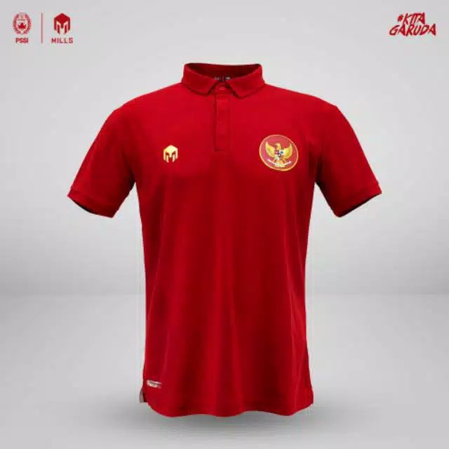 JERSEY TIMNAS GARUDA INDONESIA 2020 MILLS 17001GR POLO SHIRT TIMNAS INDONESIA ORIGINAL