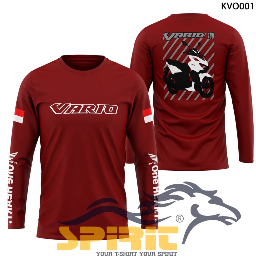Baju Kaos Honda Vario New Original Kaos Motor Otomotif Vario Rider Lengan Panjang Premium