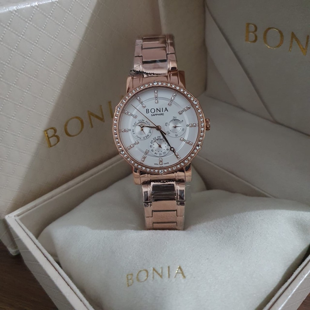 Jam Bonia Original Bonia Bnb10143 2632s Women La Stainless Steel Rose Gold Jamdunia Jam Dunia Jd18