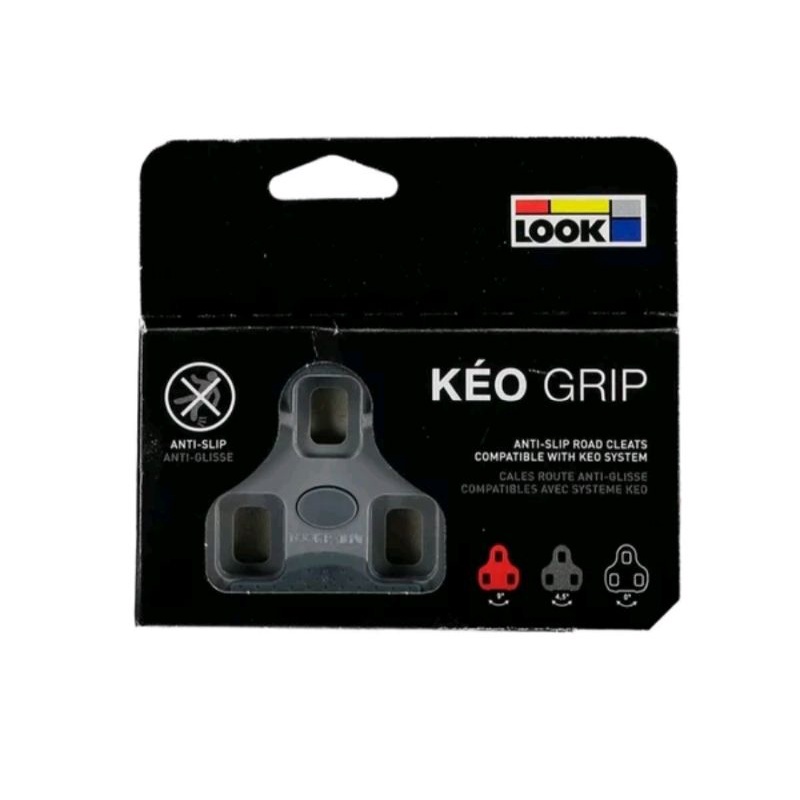 Original Cleat Look Keo Grip Angle 0 4.5 9 Derajat gray abu abu hitam black red merah Clip Anti Slip Black Cleats Pedal Sepatu Road Bike