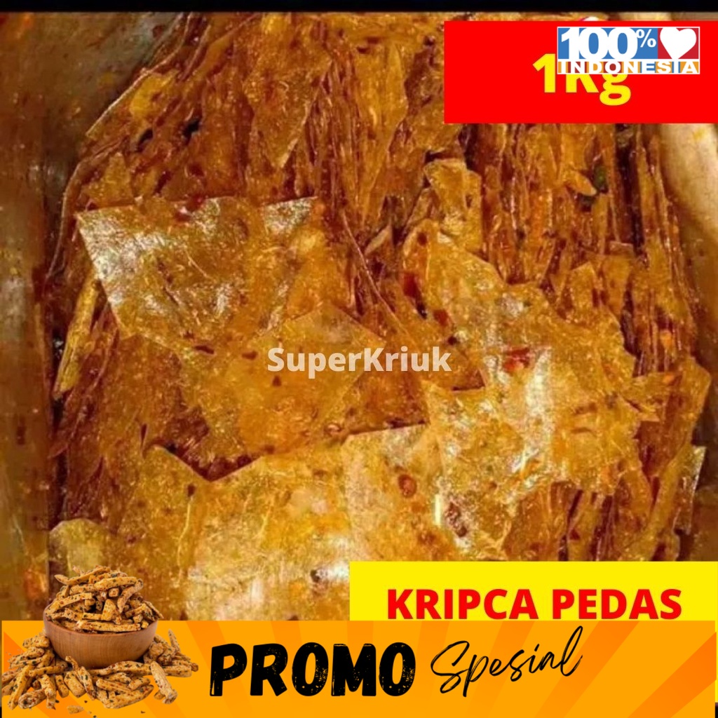 

Keripik Kaca Pedas Daun Jeruk Kripca Matang Siap Makan per-Bal 1Kg