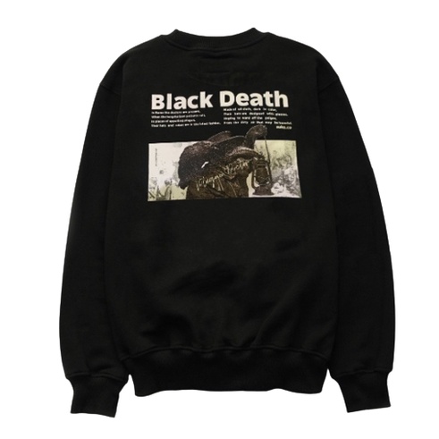 SWEATER CREWNECK BLACK DEATH HITAM / CN BLACK DEATH PRIA WANITA / SWEATER BLACK DEATH PUTIH