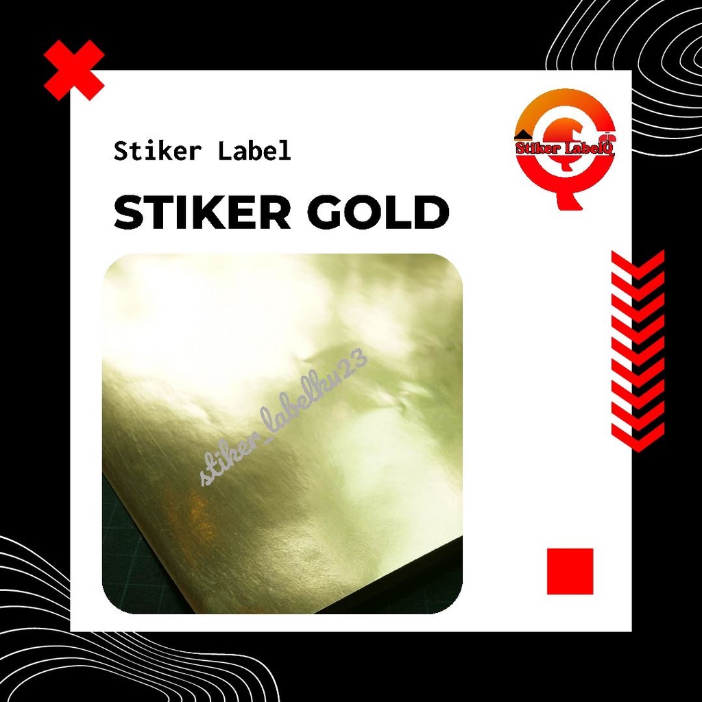 

Stiker Bahan Gold (stiker label produk kemasan)