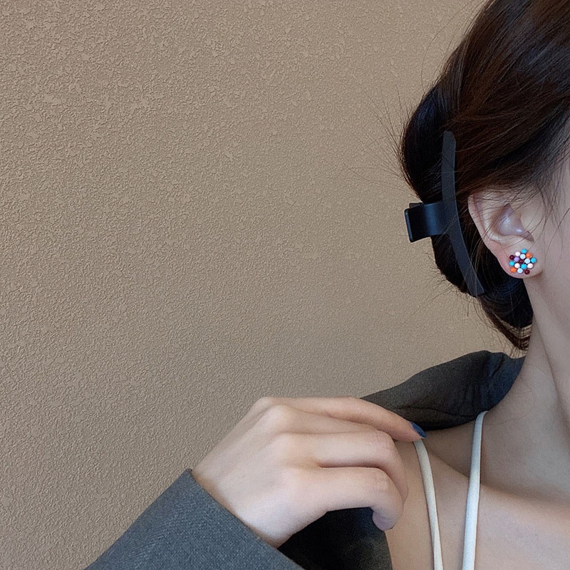 Anting Stud Jarum Perak 925 Bentuk Bintang Geometris Untuk Musim Panas