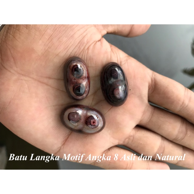 Batu Angka 8 Borongan 3pcs Asli Kalimantan