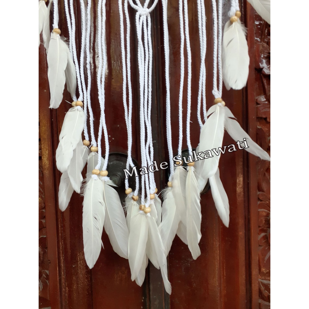 Dream catcher jaring bunga kembang bulu ayam hiasan dekorasi