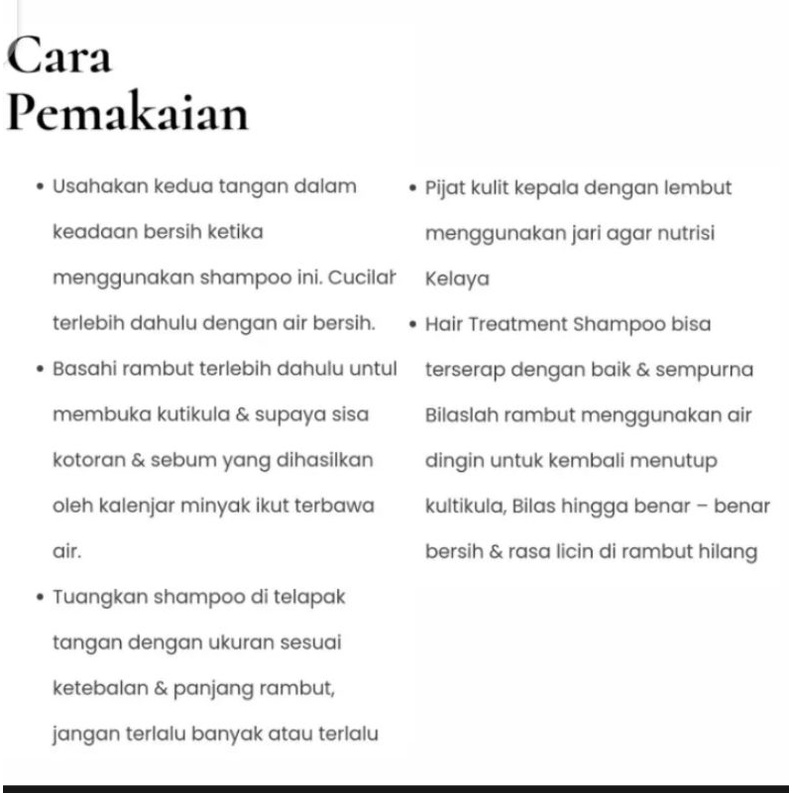 Shampo KELAYA HAIR TREATMENT SHAMPOO RAMBUT ANTI RONTOK 250ML /KELAYA HAIR SERUM/ KELAYA MINYAK KEMIRI/BUKAN SHAMPO KUCING KUDA/ BUKAN PANTENE/GOWES-3