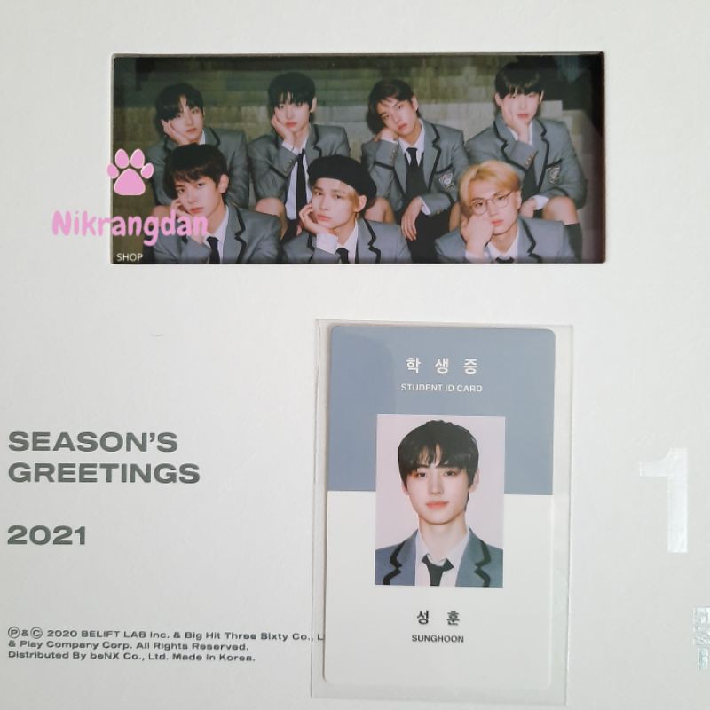 Official Photocard Enhypen Sunghoon Student Id
