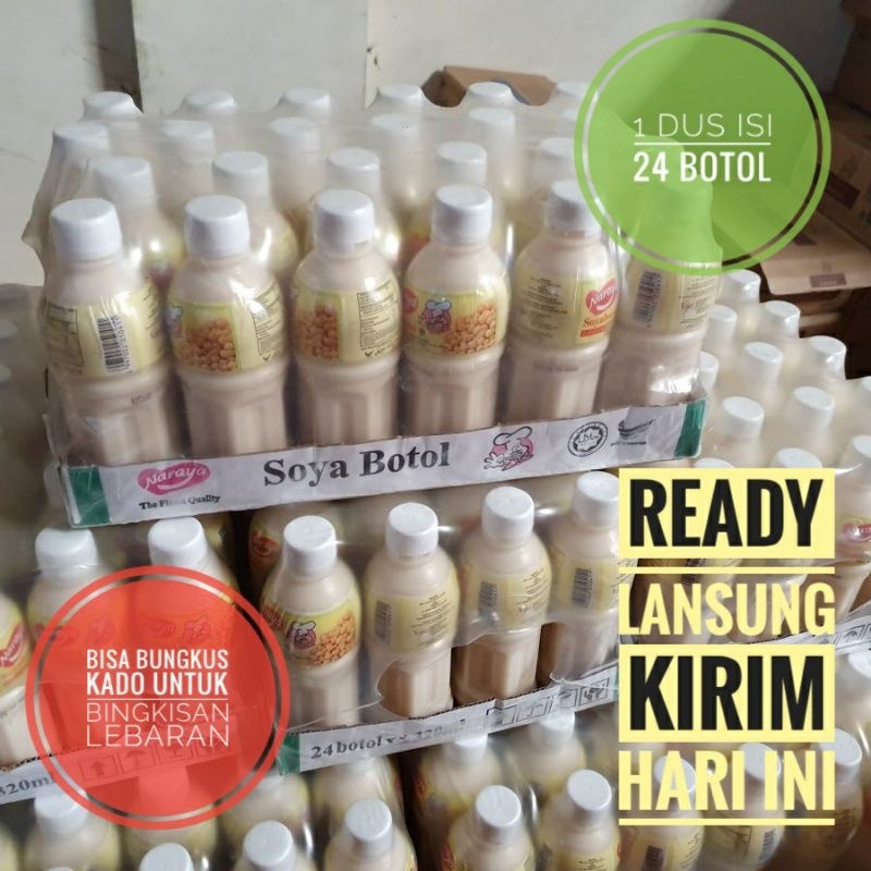 Susu Kedelai Soya Botol Naraya 1 Dus Bingkisan Lebaran