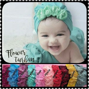 turban flower bayi / baby / anak / kids / kupluk