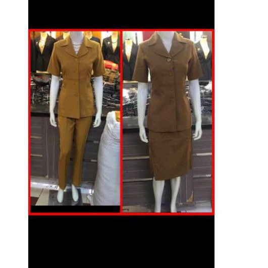 koleksi blazer wanita warna pemda lengan pendek setelan celana panjang