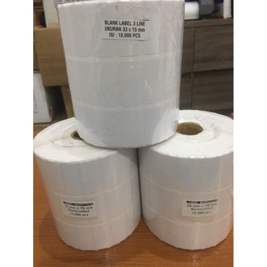 LABEL BARCODE SEMICOAT 33X15 3LN FACE OUT ISI 10,000PCS POSTEK/ARGOX