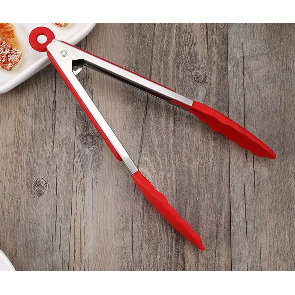 Capitan Penjepit Kitchen / Capitan Makanan / Pencapit Makanan / Tongs Silicone Stainless Steel