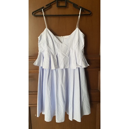 dress ruffle zara trafaluc garis original preloved