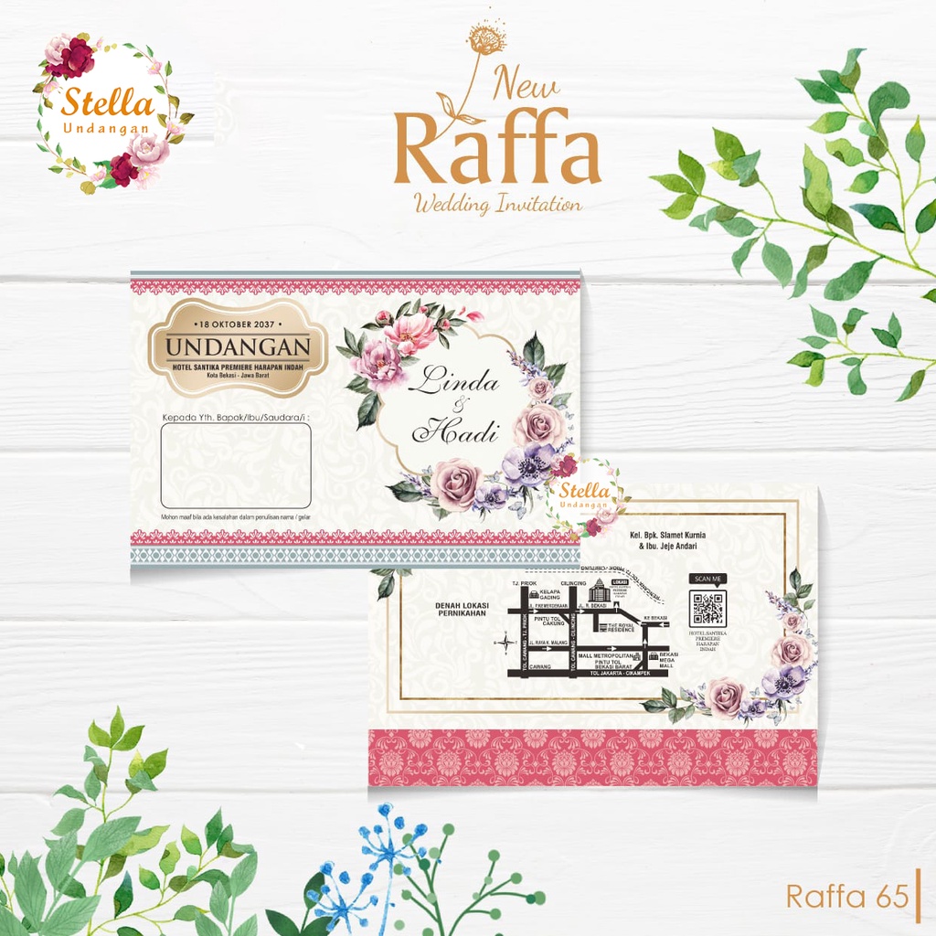 Blangko Undangan Raffa 65/ Blangko Undangan Pernikahan