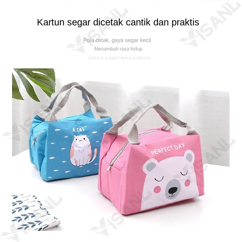 Tas Bekal Oxford cloth Lunch Bag box makanan aluminium kotak makan ransel anak karakter