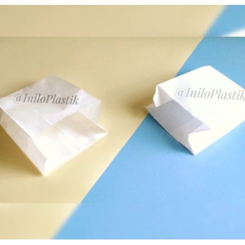 

RB @100pcs Paper Bag French Fries / Kantong Kertas Putih Kentang Goreng 15,5x11x6