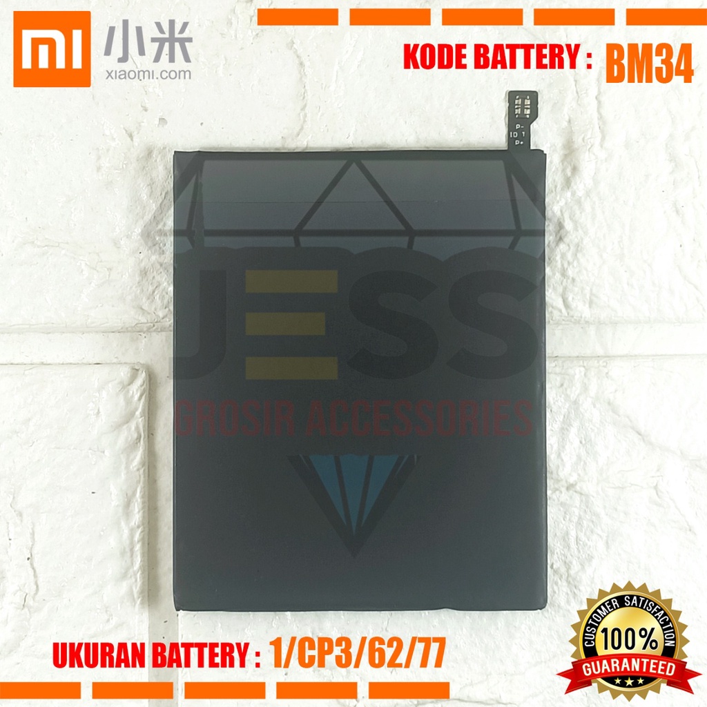 Baterai Battery Original Xiaomi BM34 &amp; BM-34 For type HP Batre Mi Note Pro