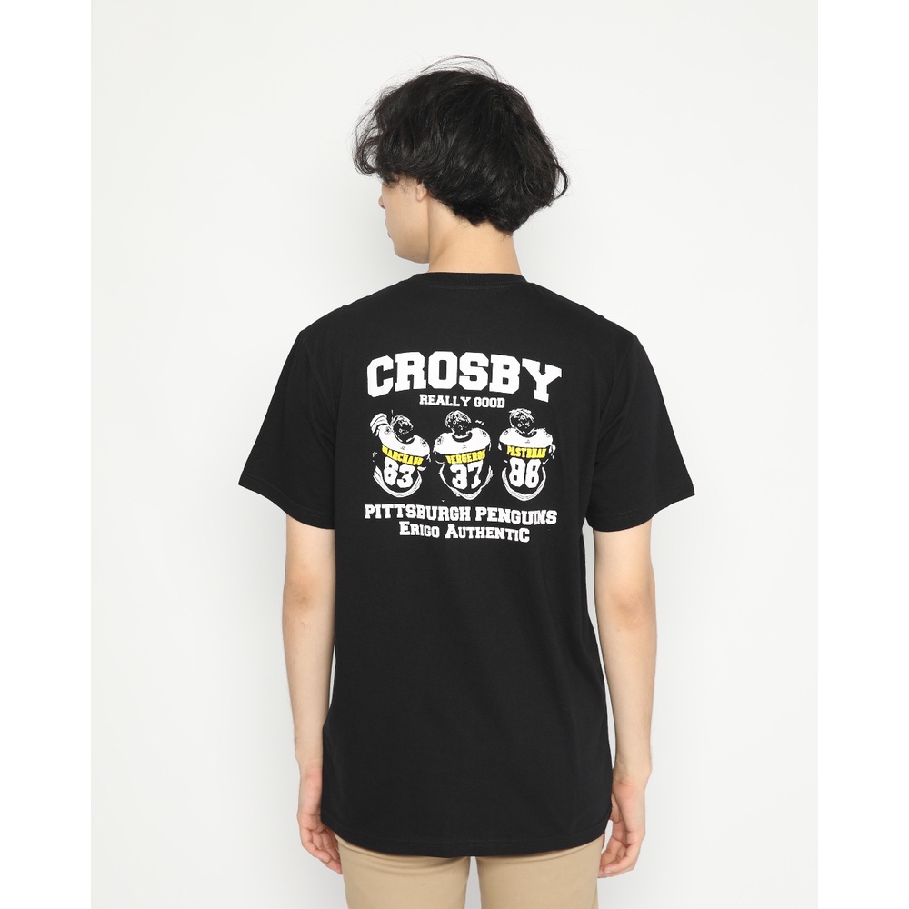 Baju Kaos Jacket Hoodie Flanel Erigo T-Shirt Crosby Black Original  Keren