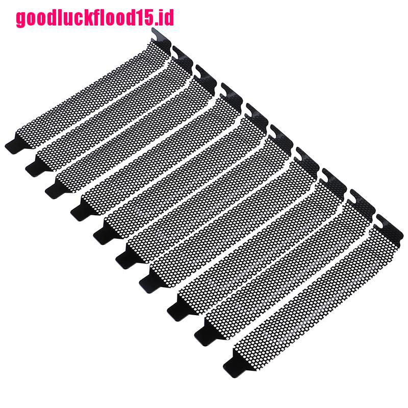 (LUCKID) 10pcs cover slot PCI Anti Debu Warna Hitam