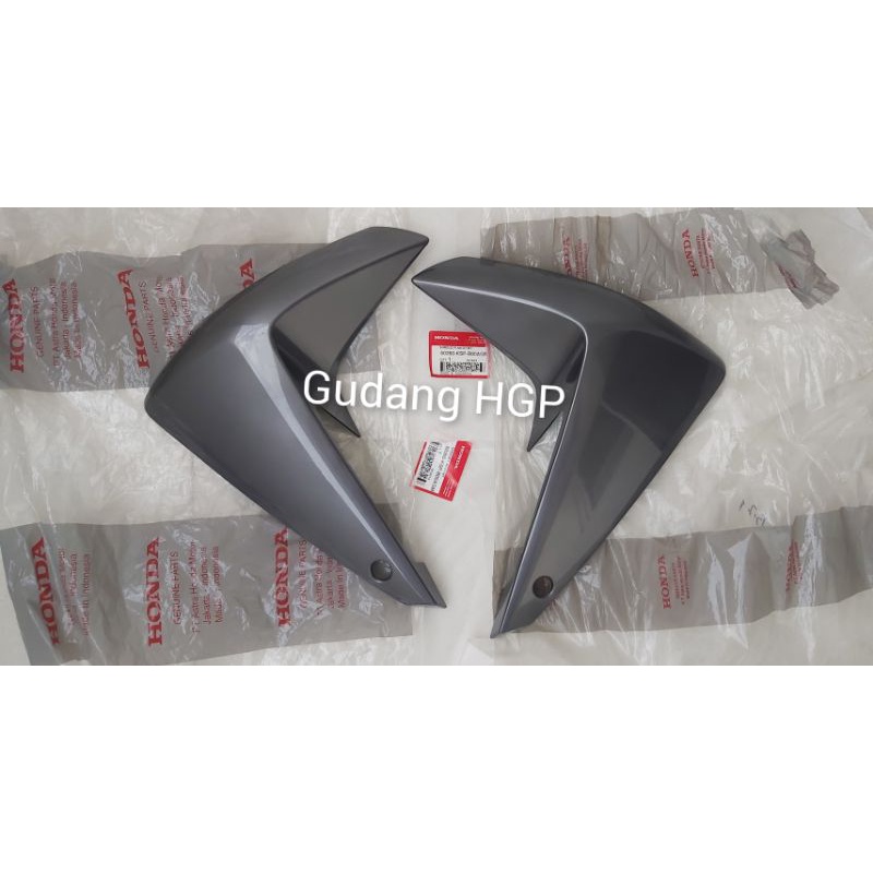 Shroud L & R Set Grey Sayap Kupingan Tangki MegaPro Monoshock Karbu 50260 50265-KSP-B00AGM Ori Honda