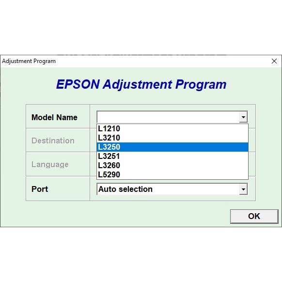 Software Resetter Epson L1210 L3210 L3250 L3251 L3260 L5290 Full Version Lifetime