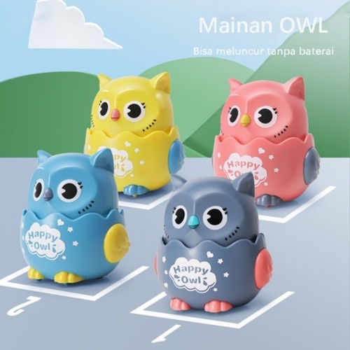 Mainan Edukasi Anak Bayi Siput / Burung Hantu / Kepiting Berjalan - Happy Snail / Happy Owl / Happy Crab Press Tekan dan Jalan