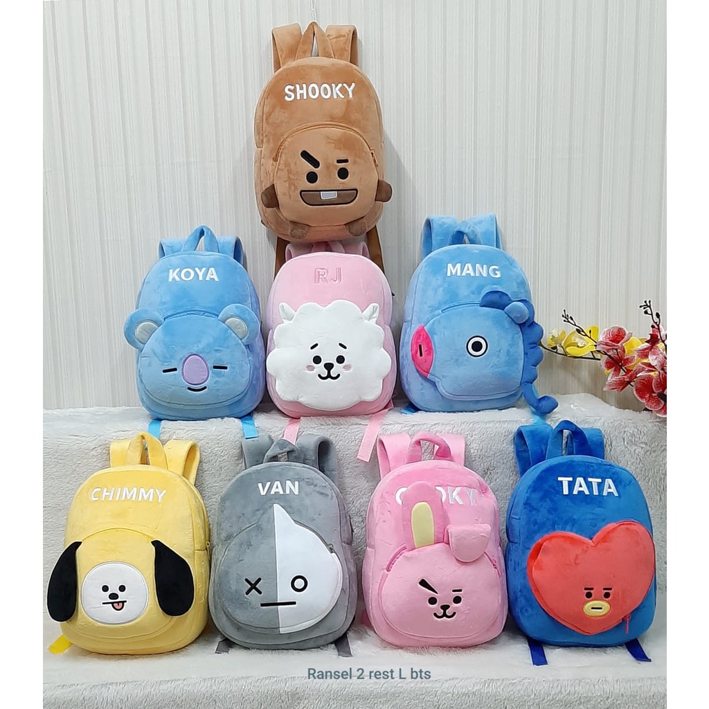 Toysopedia Tas Ransel Anak SD Chimmy Koya Tata Van Mang RJ Shooky Cooky Unofficiall/Backpack  Kado Tas Anak