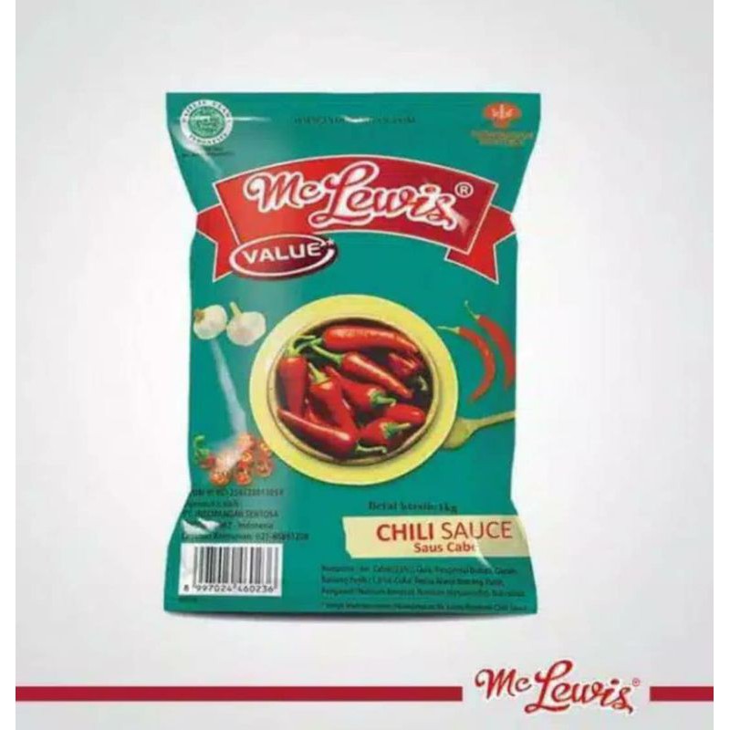 

SAUS SAMBAL/CHILI SAUCE MCLEWIS 1KG SAUS CABE BANTAL EKONOMIS LEBIH HEMAT