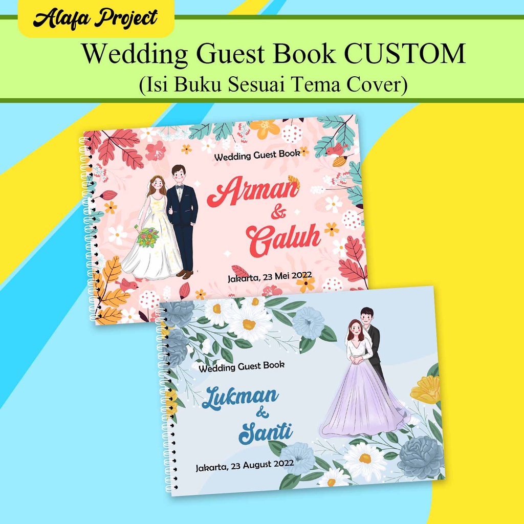 

AlafaProject 7-8 Buku Tamu Pernikahan Custom / Wedding Guest Book Custom