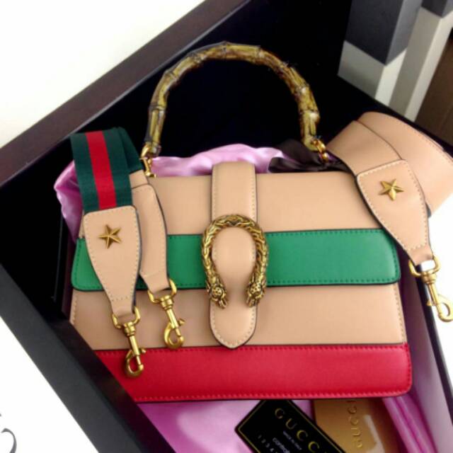 Gucci Dionysus Striped Bamboo Top Handle 448072# spss3
