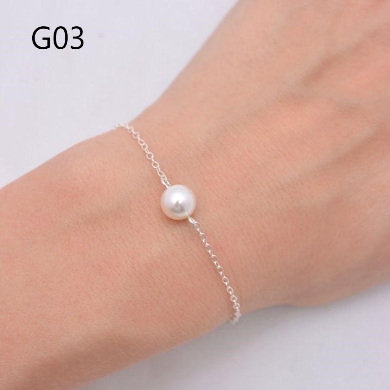 Senada Victory Gelang Pearl Mutiara Rantai Gelang Cantik Aksesoris Wanita SGC06