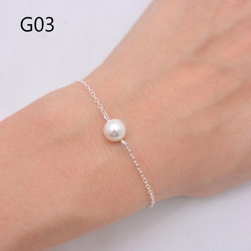 Senada Victory Gelang Pearl Mutiara Rantai Gelang Cantik Aksesoris Wanita SGC06