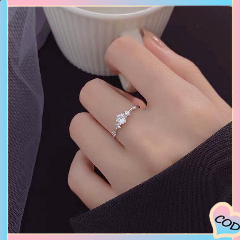 COD❤️ 925 Sterling Silver Ring Cincin Jari Telunjuk Pembukaan Cincin Angin Dingin yang Dapat Disesuaikan-A.one