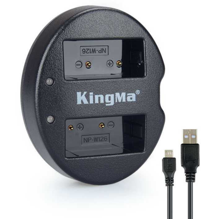 Kingma Charger Baterai 2 Slot Fujifilm X-Pro2 X-Pro1 X-T2 - NP-W126-Hitam