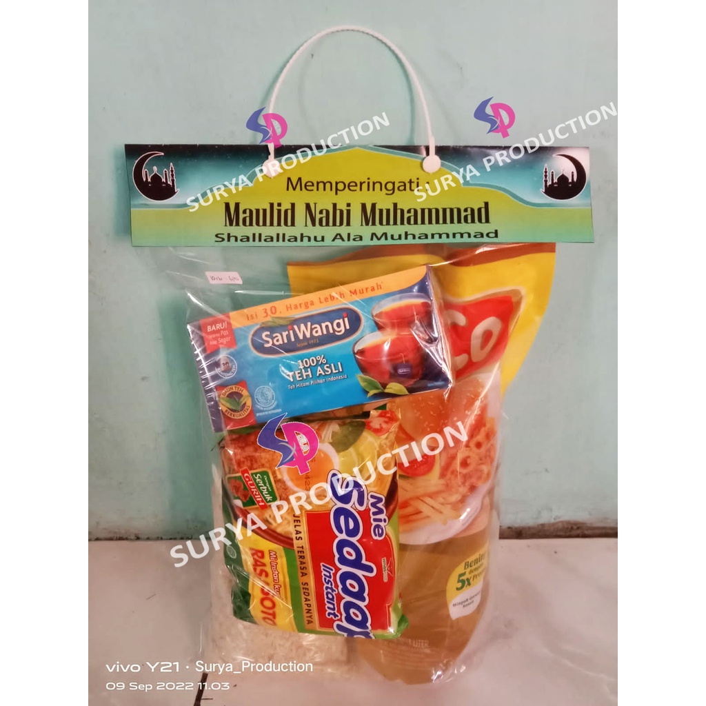 

(ISI 6) PLASTIK SNACK MAULID NABI / TAS BINGKISAN LABEL SNACK UKURAN BESAR