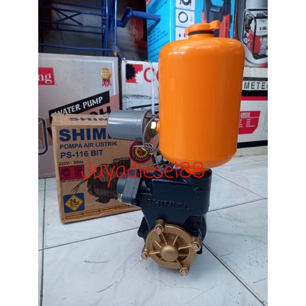 Mesin Pompa Air Shimizu PS-122BIT + Tabung Plastik + Otomatis