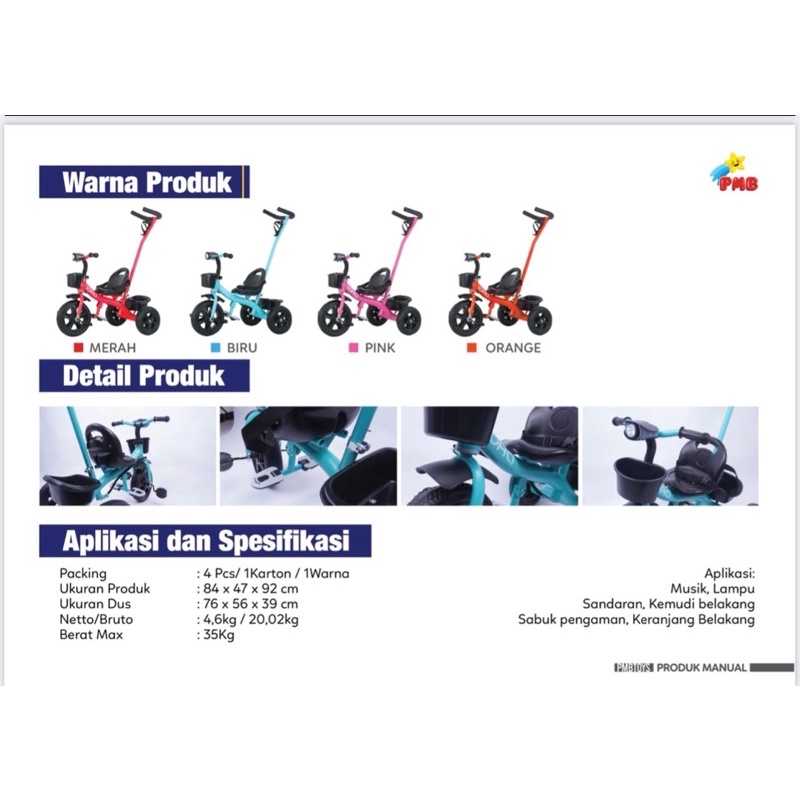 sepeda roda3 anak Iora TC-03 (by pmb)