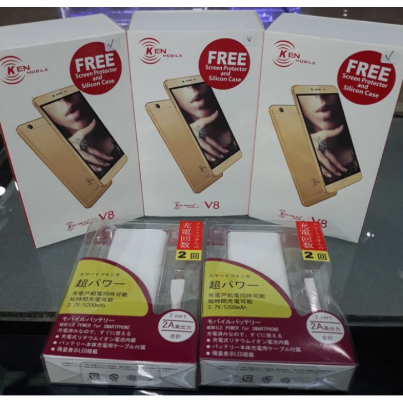 Hp ken mobile v8 android ram 3/32gb jaringan 4g resmi segel baru