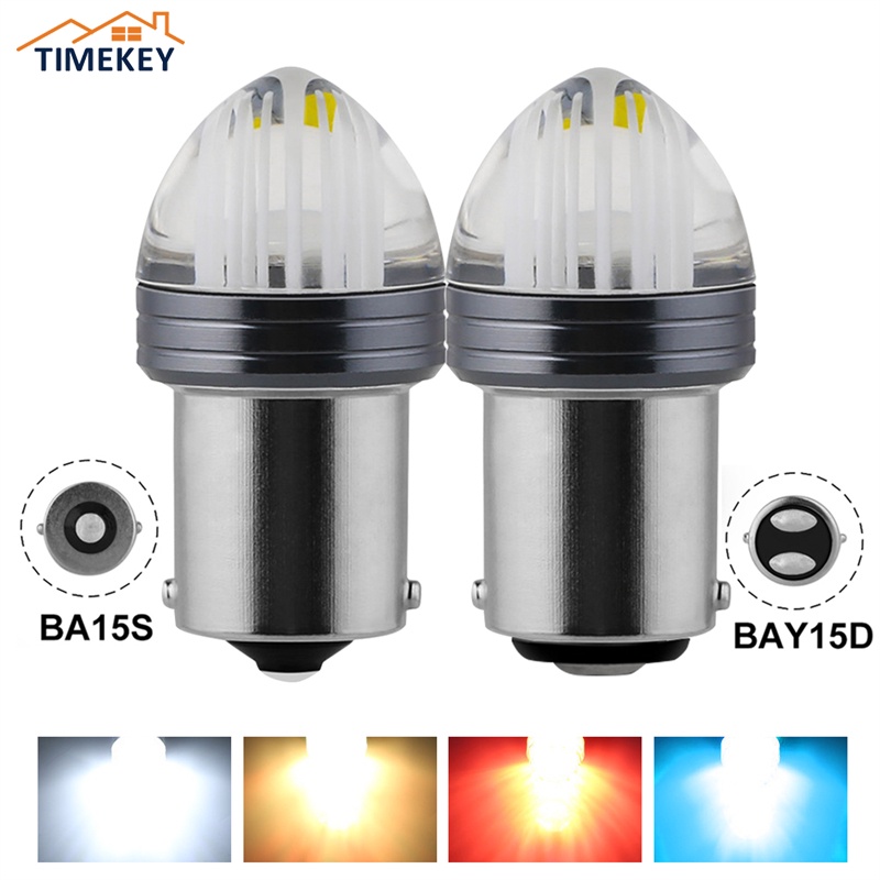 Tk 1pc Lampu Led 1156 Ba15S P21W P21 / 5w 1157 Bay15D Untuk Sein / Rem Mobil