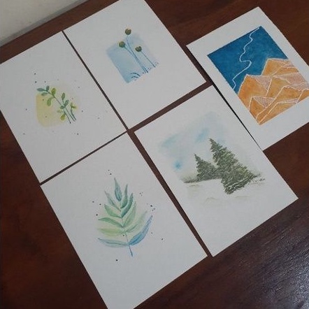 

ELIFSTUDIO | Kartu Ucapan Watercolor/ watercolor greeting cards