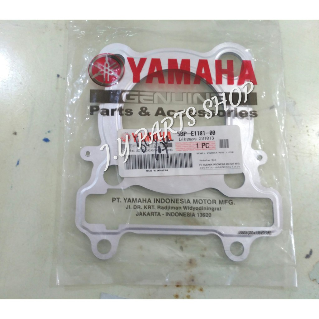 PERPAK PAKING PACKING BLOK HEAD SEHER ATAS SENG BESI SCORPIO Z LAMA NEW ORIGINAL YGP 5BP-E1181-00