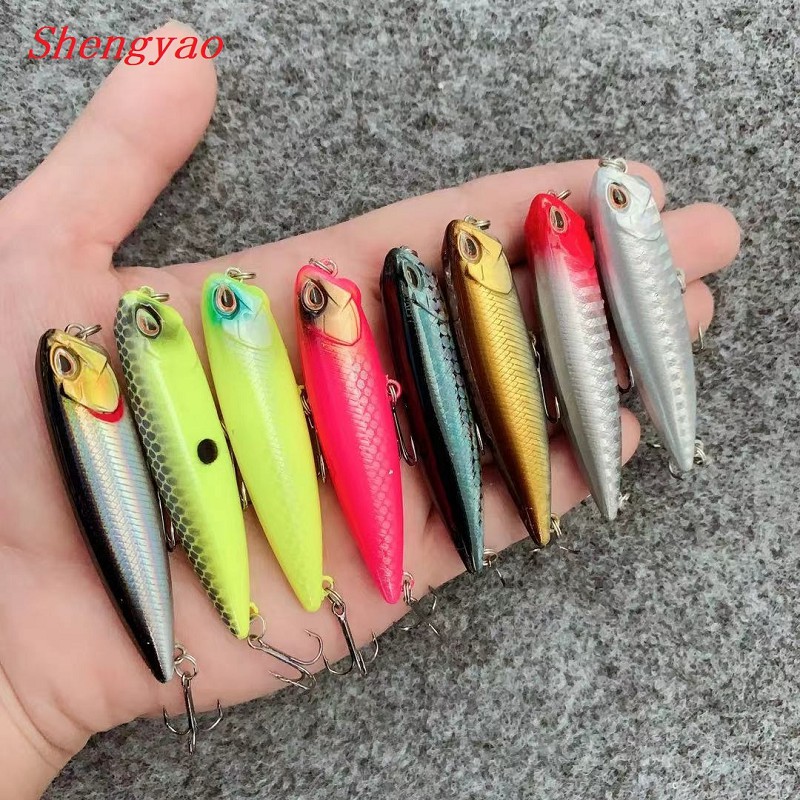 Shengyao 1Pcs New Duo Pencil Umpan Pancing 6.5cm/6g Minnow Popper Replica DW59 Floating Fishing Lure Ikan Bass Bait Wobbler Kail Tackle