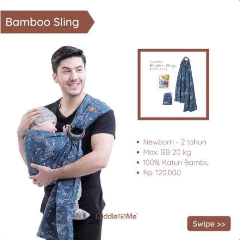 Cuddle Me Bamboo Ring Sling Gendongan Bayi Samping Cuddleme Bamboosling