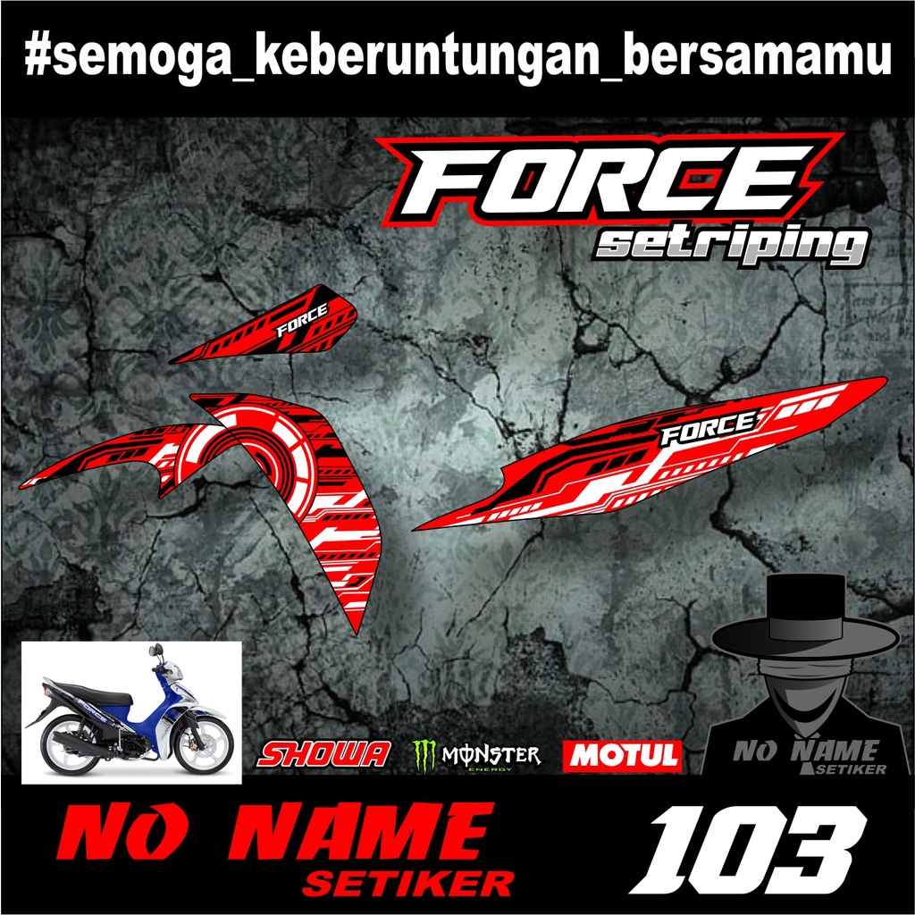 STICKER STRIPING LIS BODY (103) YAMAHA VEGA FORCE 2016-2017