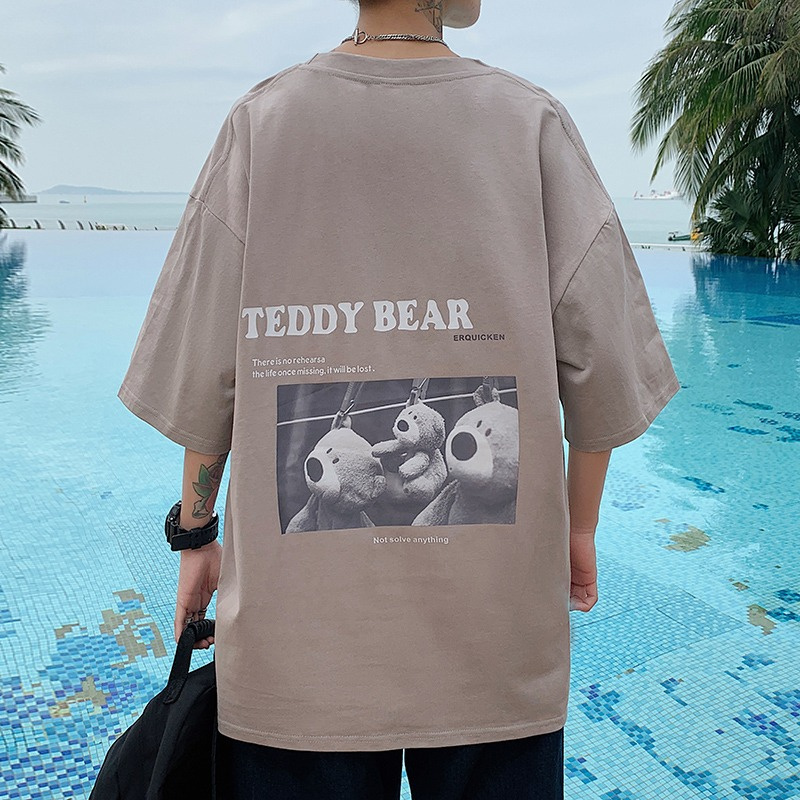 T-Shirt Oversize Unisex Teddy Bear Katun Premium Impor (A089-CC52)