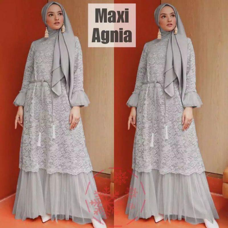 gamis brukat/maxy brukat agina
